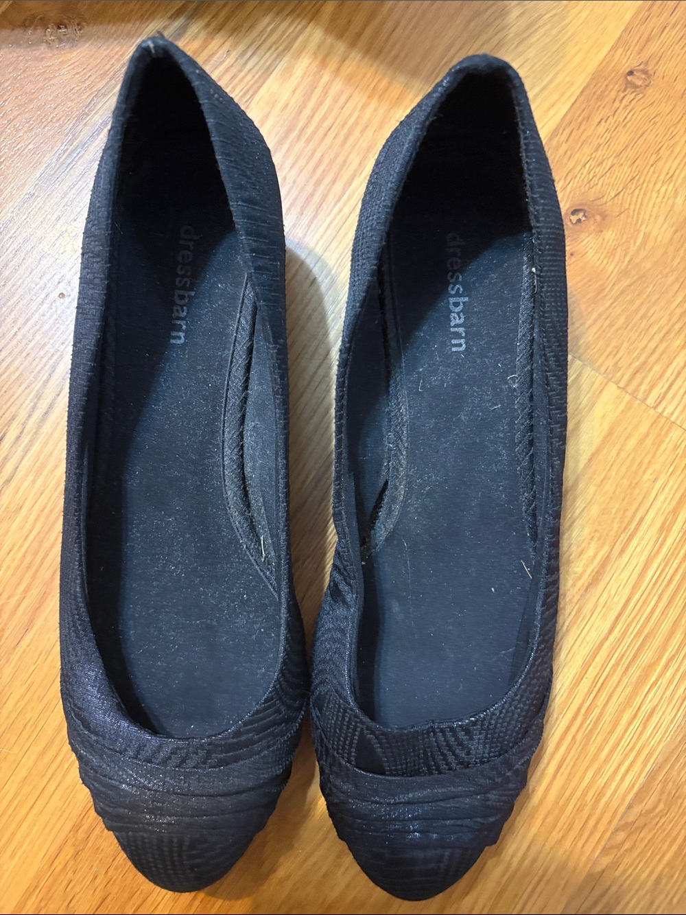 dressbarn Black Quilted Ballet Flats